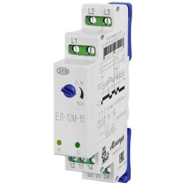 Реле контроля трехфазного напряжения ЕЛ-12М-15 AC230В УХЛ2 (спец.) с задержкой срабатывания 0.1-10с