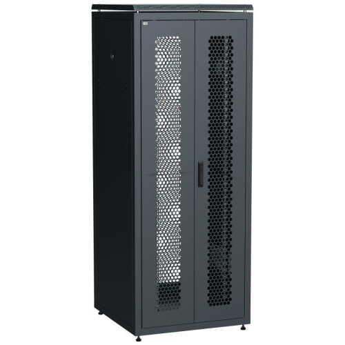 Шкаф сетевой LINEA N 42U 800х800мм распашная перф. передняя дверь задняя перф. черн. ITK LN05-42U88-