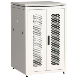 Шкаф сетевой LINEA N 24U 800х800мм распашная перф. передняя дверь задняя перф. сер ITK LN35-24U88-2P