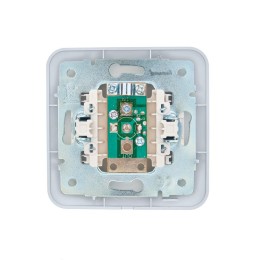 Розетка телевизионная оконечная TV СП ASTI IP20 в сборе жемчуж./бел. перламутр. LEZARD 7081-3030-130