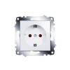 Розетка 1-м СП 1мод. Cosmo 16А IP20 с заземл. защ. шторки механизм бел. ABB 619-010200-243