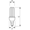 Лампа люминесцентная компакт. Genie 11Вт E14 3U 2700К 1PF/6 PHILIPS 929689133510