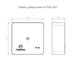 Коробка универсальная ОП 75х75х30 40-0450 для кабель-канала безгалоген. (HF) сосна Промрукав 40-0450