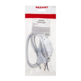 Шнур сетевой 2м с диммером ШВВП 2х0.75 бел. Rexant 11-1139