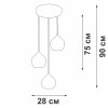 Люстра 3xE27 макс. 40Вт Vitaluce V3785-0/3S