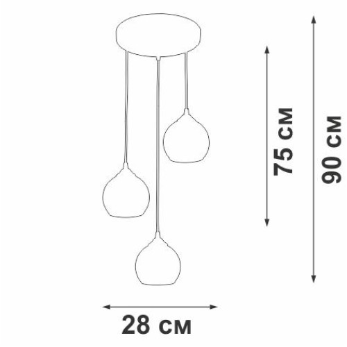 Люстра 3xE27 макс. 40Вт Vitaluce V3785-0/3S