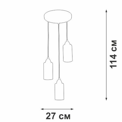Люстра 3xE27 макс. 40Вт Vitaluce V3787-0/3S