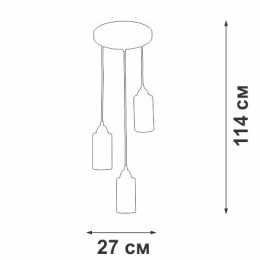 Люстра 3хE27 макс. 40Вт Vitaluce V3787-1/3S