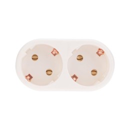 Разветвитель 2-м с заземл. 16А IP20 бел. (уп.2шт) Rexant 11-1075-2