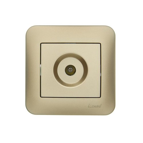 Розетка телевизионная оконечная TV СП ASTI IP20 в сборе золото. LEZARD 7081-3636-130