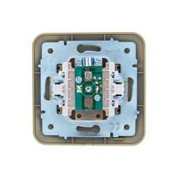 Розетка телевизионная оконечная TV СП ASTI IP20 в сборе золото. LEZARD 7081-3636-130