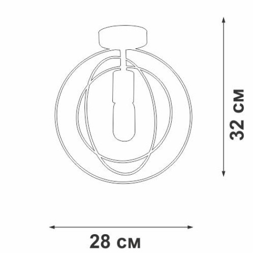 Люстра 1xE27 макс. 40Вт Vitaluce V3794-1/1PL