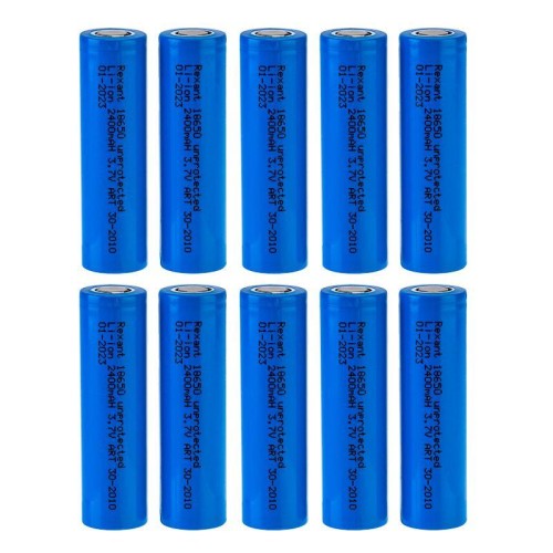 Аккумулятор Li-ion 18650 3.7В 2400мА.ч unprotected Rexant 30-2010
