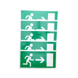 Знак эвакуационный "Направление к эвакуационному выходу направо" 150х300мм Rexant 56-0028