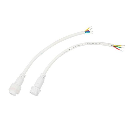 Кабель соединительный (4pin) герметичный (IP67) 4х0.75кв.мм 300В бел. Rexant 11-9440