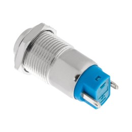 Кнопка антивандальная d12 без фикс. (2с) (ON)-OFF выпуклая (A12-B2) блист. Rexant 06-0339-A