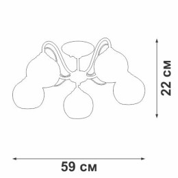 Люстра 5xE27 макс. 40Вт Vitaluce V3948-1/5PL