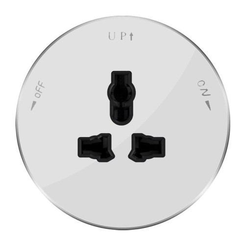 Розетка MultiTrack 13А 250В универс. круглая бел. SE MTK13002W