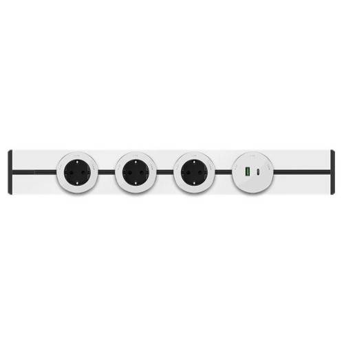 Розетка MultiTrack 13А 250В универс. круглая бел. SE MTK13002W