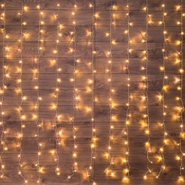 Гирлянда светодиодная "Светодиодный Дождь" 2х2.5м 300LED тепл. бел. 18Вт 230В IP20 свечение с динами