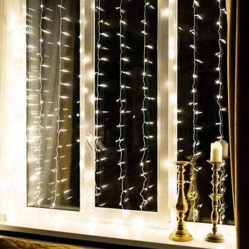 Гирлянда светодиодная "Светодиодный Дождь" 2х2.5м 300LED тепл. бел. 18Вт 230В IP20 свечение с динами
