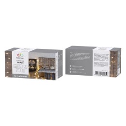 Гирлянда светодиодная "Светодиодный Дождь" 2х2.5м 300LED тепл. бел. 18Вт 230В IP20 свечение с динами