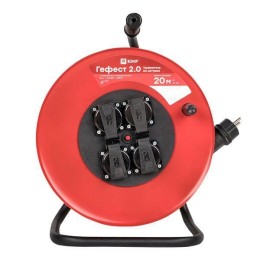 Удлинитель на катушке 4х20м с заземл. 16А IP44 Гефест 2.0 3.5кВт КГ 3х2.5 с предохранителем PROxima