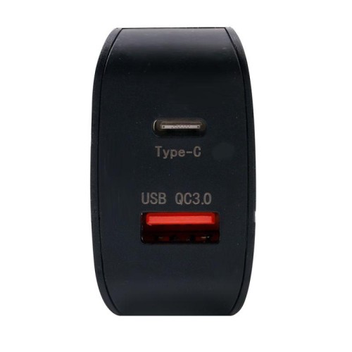 Адаптер сетевой ELX-РA01QC-C02 1USB+1Type C 100-220В 5-9В/3А QC коробка черн. ERGOLUX 15108