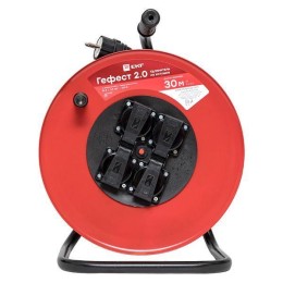 Удлинитель на катушке 4х30м с заземл. 16А IP44 Гефест 2.0 3.5кВт КГ 3х2.5 с предохранителем PROxima