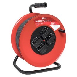 Удлинитель на катушке 4х40м с заземл. 16А IP44 Гефест 2.0 3.5кВт КГ 3х2.5 с предохранителем PROxima