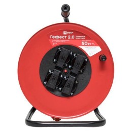 Удлинитель на катушке 4х50м с заземл. 16А IP44 Гефест 2.0 3.5кВт КГ 3х1.5 с предохранителем PROxima