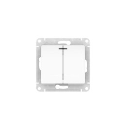 Выключатель 2-кл. Glossa (сх. 5а) 10AX с подсветкой быстрозажим. клем. механизм бел. SE GSL000153S