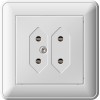 Розетка 2-м СП W59 6А IP20 под пл. вил. бел. SchE RS6-253-18