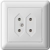 Розетка 2-м СП W59 6А IP20 под пл. вил. бел. SchE RS6-253-18