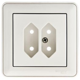 Розетка 2-м СП W59 6А IP20 под пл. вил. бел. SchE RS6-253-18