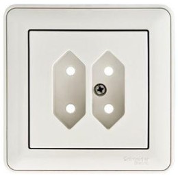 Розетка 2-м СП W59 6А IP20 под пл. вил. бел. SchE RS6-253-18