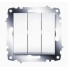 Выключатель 3-кл. 1мод. СП Cosmo 10А IP20 механизм бел. ABB 619-010200-254