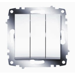 Выключатель 3-кл. 1мод. СП Cosmo 10А IP20 механизм бел. ABB 619-010200-254
