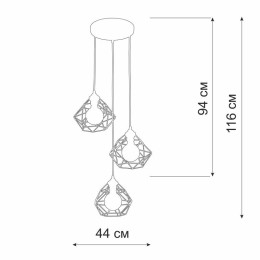 Люстра 3хE27 макс. 40Вт Vitaluce V4258-1/3S
