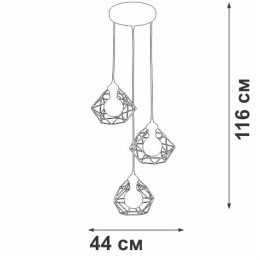 Люстра 3хE27 макс. 40Вт Vitaluce V4258-1/3S