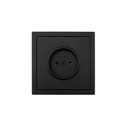 Розетка 1 мест. б/з ПБТ СП ZIMA IP20 16А безвинт. зажим черн. бархат LEZARD 704-4288-121BQC