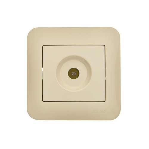 Розетка телевизионная оконечная TV СП ASTI IP20 в сборе крем. LEZARD 7081-0303-130