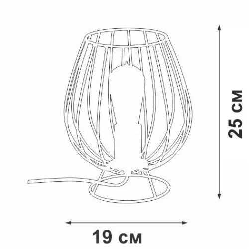 Светильник настольный 1хE27 макс. 60Вт Vitaluce V4296-1/1L