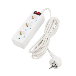 Удлинитель 3х3м с заземл. 6А IP20 ПВС 3х0.75 с выкл. бел. PROCONNECT 11-7210
