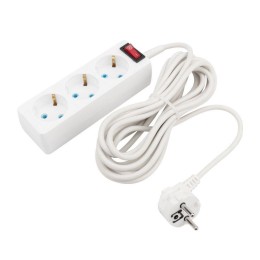 Удлинитель 3х5м с заземл. 6А IP20 ПВС 3х0.75 с выкл. бел. PROCONNECT 11-7213