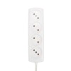 Удлинитель 4х1.5м без заземл. 6А IP20 Optima ПВС 2х0.75 бел. PROCONNECT 11-7217