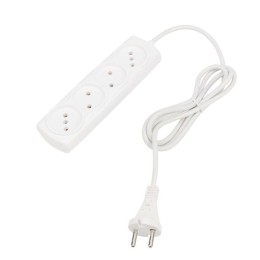 Удлинитель 4х1.5м без заземл. 6А IP20 Optima ПВС 2х0.75 бел. PROCONNECT 11-7217