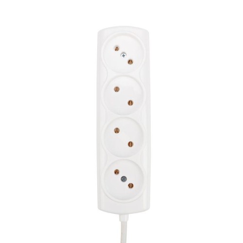 Удлинитель 4х3м без заземл. 6А IP20 Optima ПВС 2х0.75 бел. PROCONNECT 11-7220