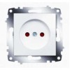 Розетка 1-м СП Cosmo 16А IP20 без заземл. защ. шторки механизм бел. ABB 619-010200-286