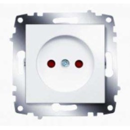 Розетка 1-м СП Cosmo 16А IP20 без заземл. защ. шторки механизм бел. ABB 619-010200-286